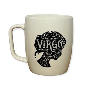 Threshold Porcelain White & Black Virgo Coffee Mug Sz M